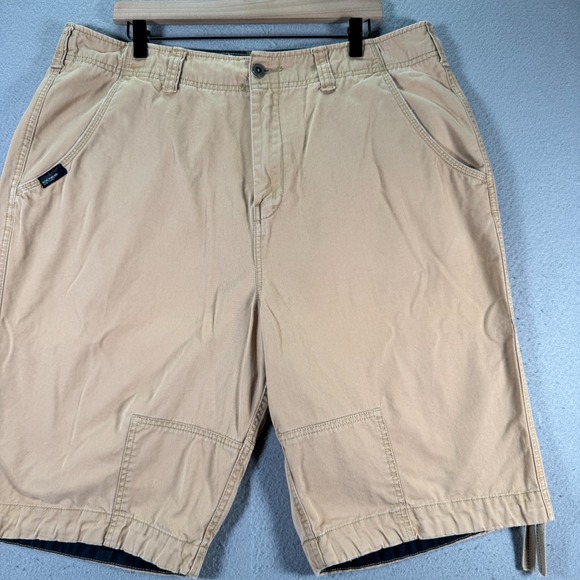 Vintage Rocawear Cargo Chino Shorts Mens 40 Brown Denim Flap Pocket Y2K 11" - Picture 3 of 13